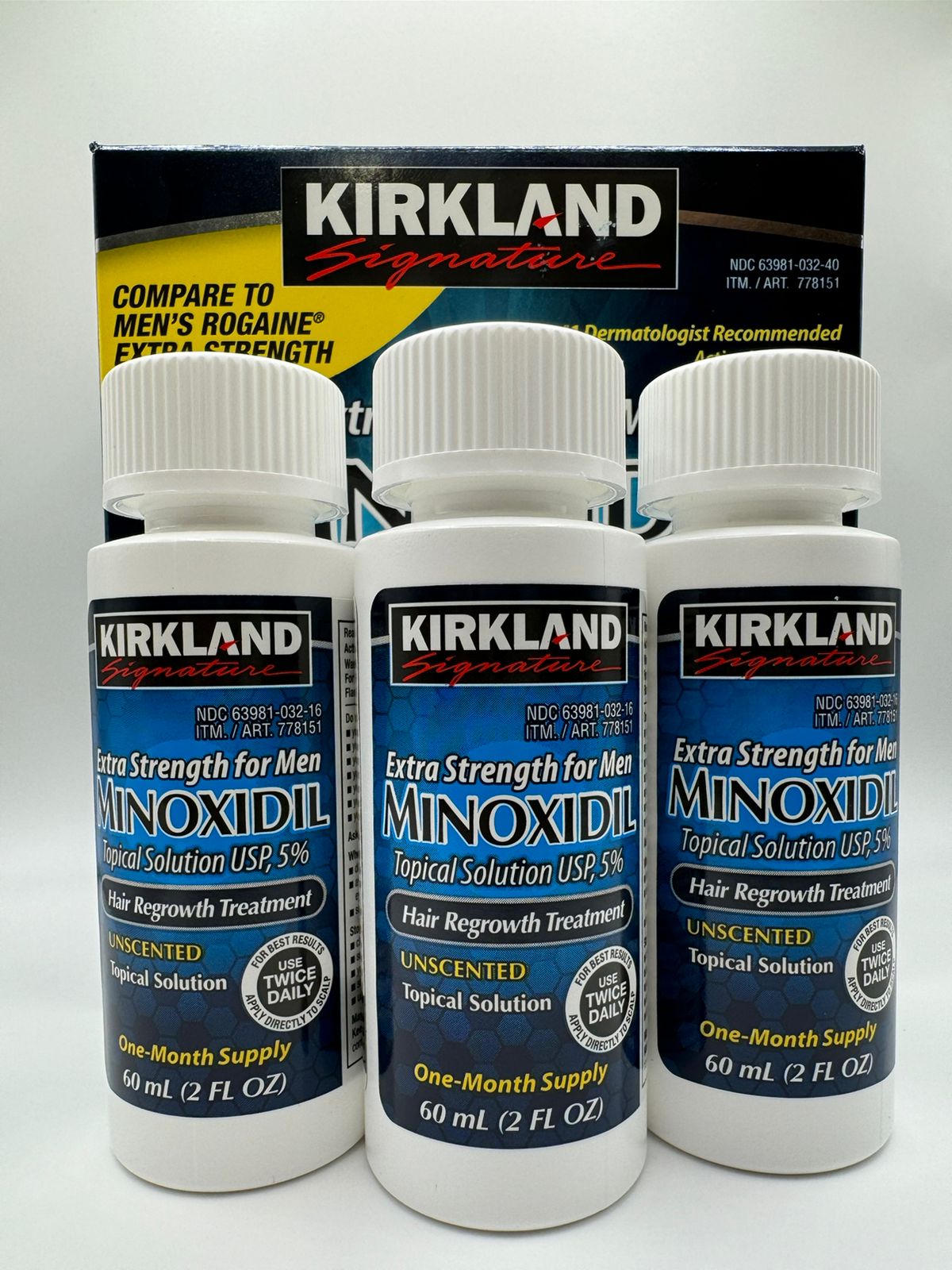 Kirkland Minoxidil Solution 5% Hair Regrowth Treatment