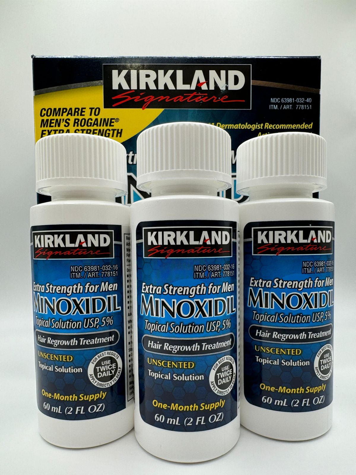 Kirkland Minoxidil Solution 5% Hair Regrowth Treatment