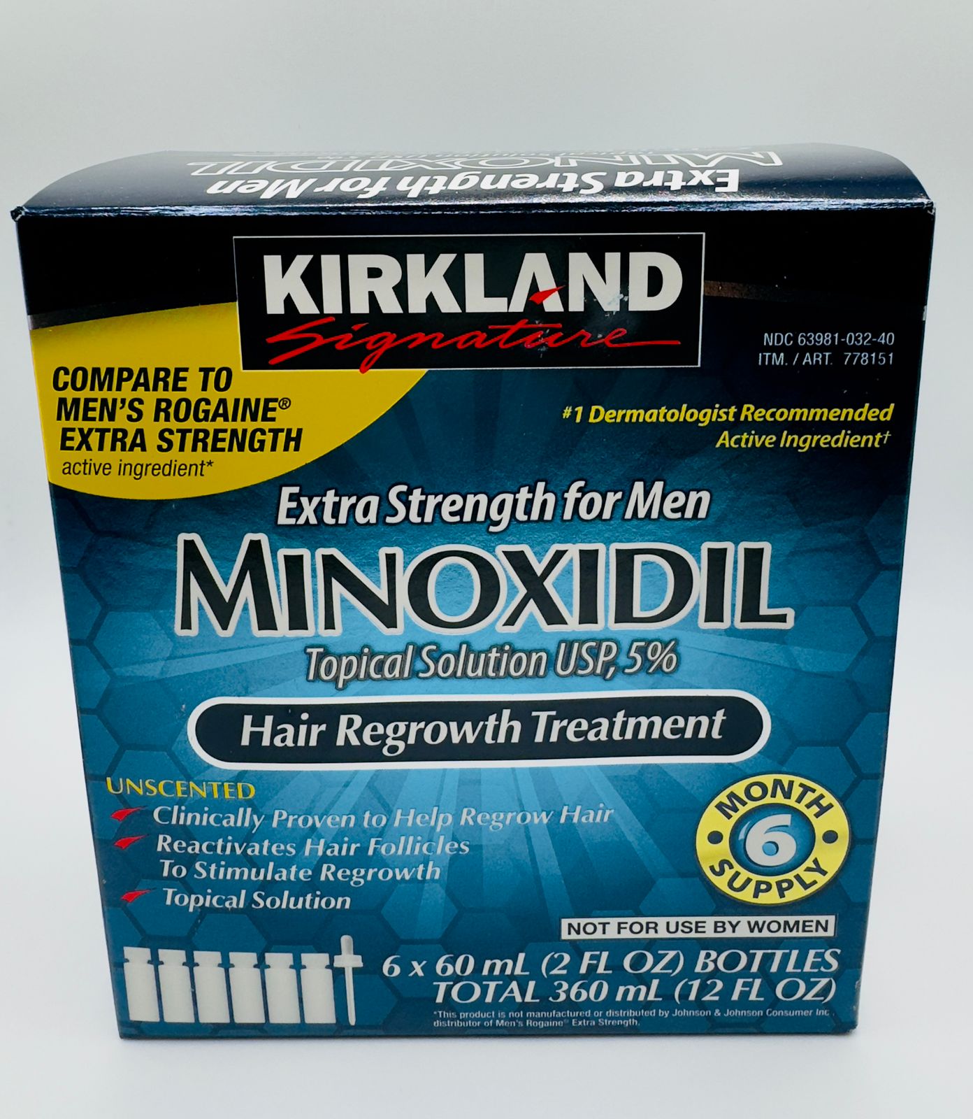 Kirkland Minoxidil Solution 5% Hair Regrowth Treatment